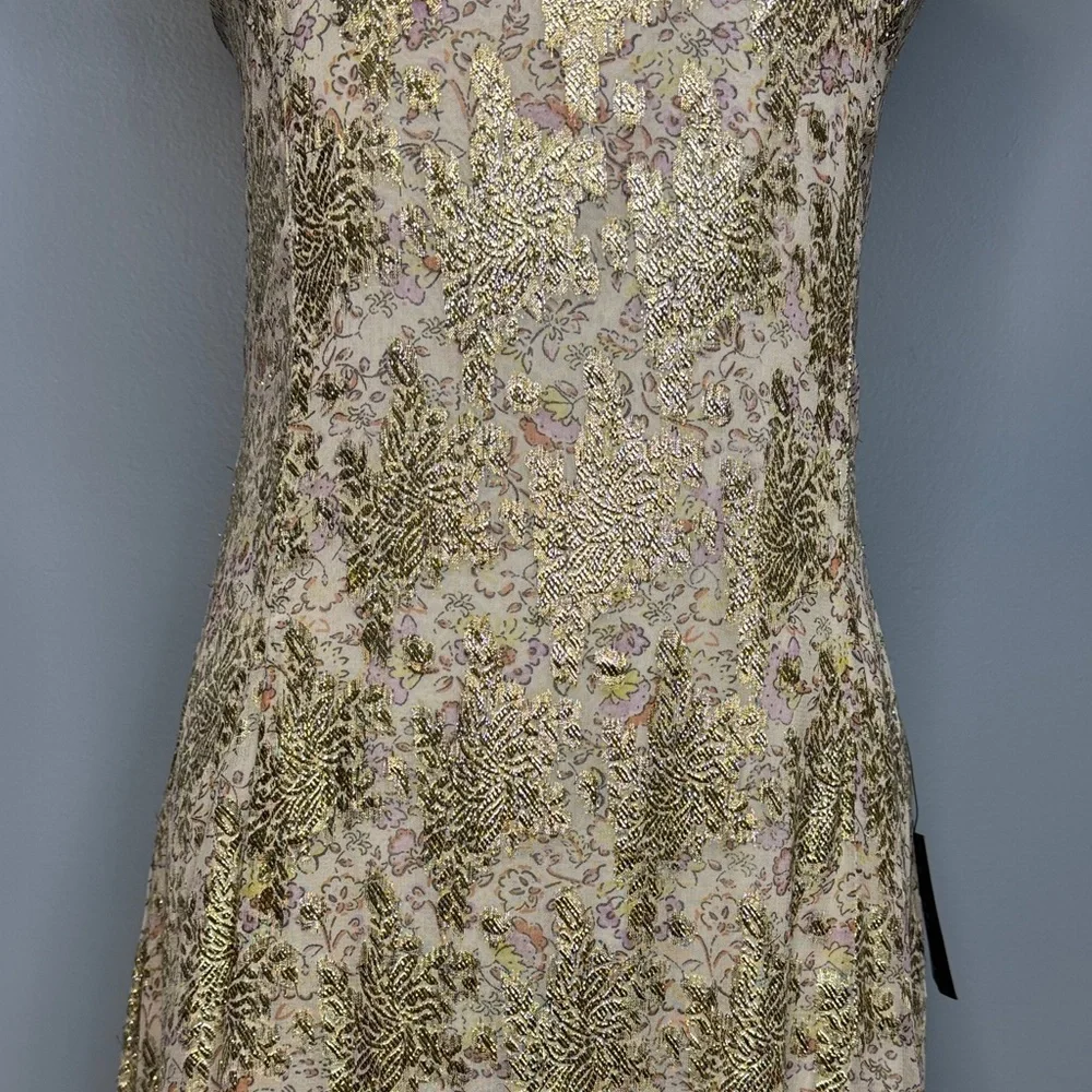 LuLu’s Elegant Gold and Silver Women's Dress Size Small & Medium NWT - Picture 3 of 13